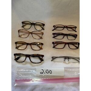 Foster Grant & Other Reading Glasses Women Mixed Lot 8 Pairs Tortoise +2.00